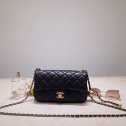 샤넬 램스킨 플랩백 스몰 AS1787 블랙