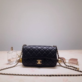샤넬 램스킨 플랩백 스몰 AS1787 블랙