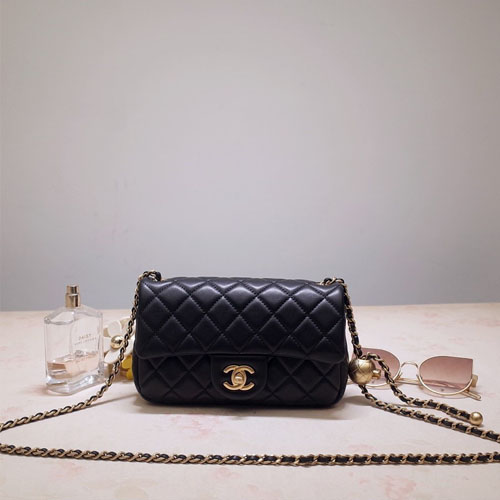 샤넬 램스킨 플랩백 스몰 AS1787 블랙
