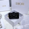 디올 에나멜 LADY DIOR 카드 지갑 S0074 블랙