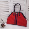 구찌 스웨이드 르벨 라지 탑 핸들 토트백 515937 레드