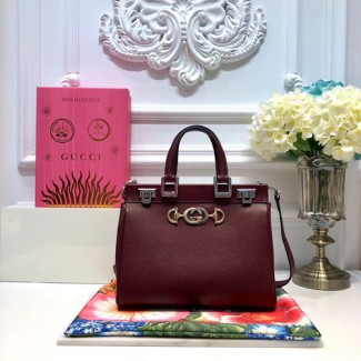 구찌 주미 스몰 탑 핸들 백 ‎569712 버건디