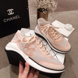 샤넬 메시 트레이너 스니커즈 G34763 베이지