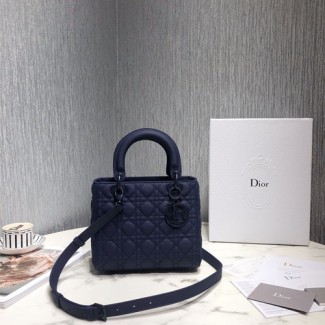 디올 울트라 매트 미듐 레이디백 M0565 네이비