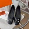 에르메스 여성용 플랫 H35146 블랙