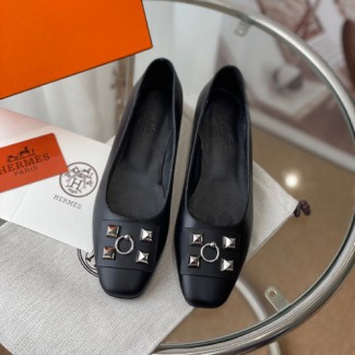 에르메스 여성용 플랫 H35146 블랙