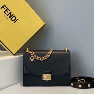 펜디 캔유 미듐 숄더백 8BT313 블랙 무광