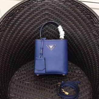 프라다 두블레 버킷백 스몰 1BA217 블루