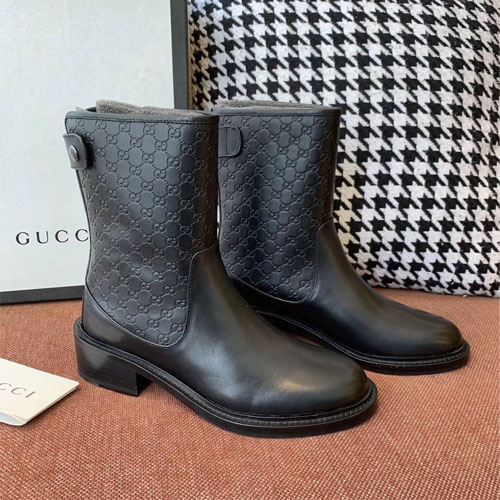 구찌 신상 앵글부츠 307931 블랙