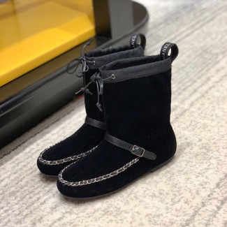 샤넬 신상 부츠 G34101 블랙 스웨이드