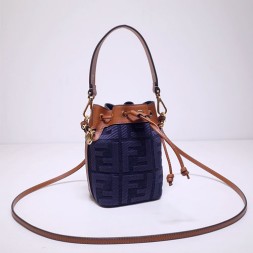 펜디 캔버스 몬트레조 버킷백 6F1891 네이비