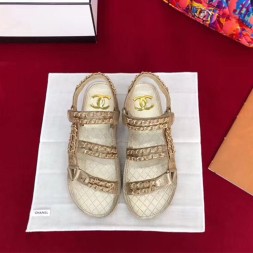 샤넬 18S/S 신상 샌들 G33157 골드