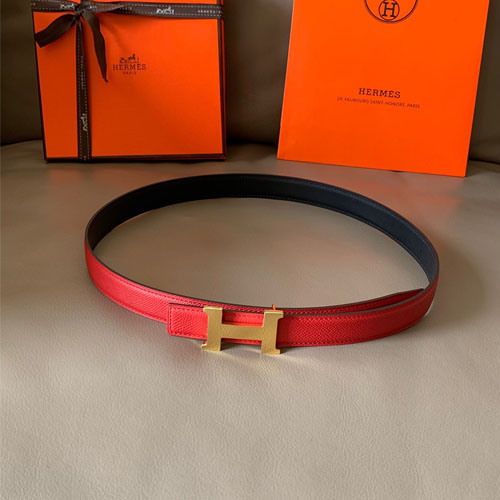 에르메스  신상  양면용 벨트 XTY187 레드 금장