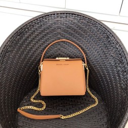 프라다 시빌 가죽 핸드백 1BA215 브라운