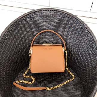 프라다 시빌 가죽 핸드백 1BA215 브라운