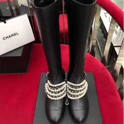 샤넬 하이 부츠 G34114 블랙