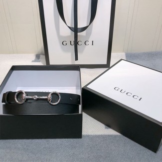 구찌 신상 여성용 벨트 234191 블랙 은장