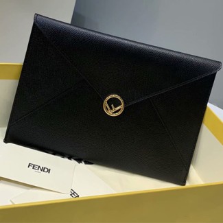 펜디 라지 슬림 플랫 파우치 8N0152 블랙