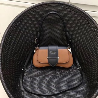 프라다 시도니 가죽 숄더백 1BD168 브라운