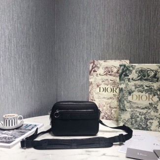 디올 송아지 가죽 스트랩백 1SFPO102 블랙