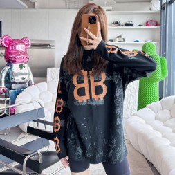 발렌시아가 남여공용 긴팔 528823 블랙