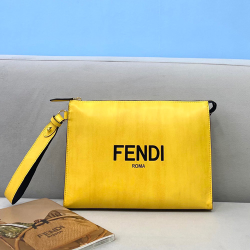 펜디 남여공용 신상 클러치백 8BS011 옐로우