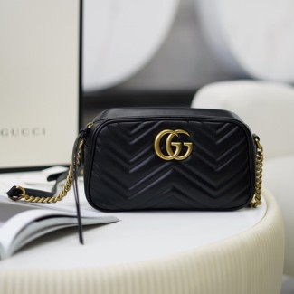 구찌 GG 마몽 스몰 숄더백 447632 블랙