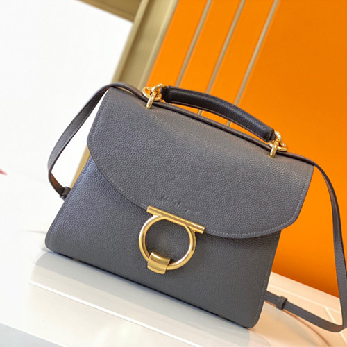 페라가모 간치니 마고 탑핸들백 21H493 딥그레이