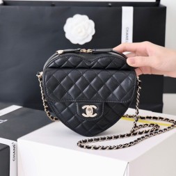 샤넬 22ss 스몰 하트백 AS3191 블랙