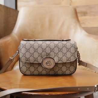 구찌 쁘띠 GG 미니 숄더백 739722 브라운
