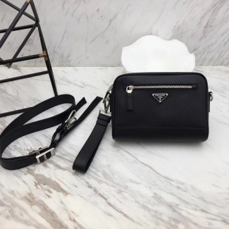 프라다 사피아노 크로스백 클러치백 2VH063 블랙