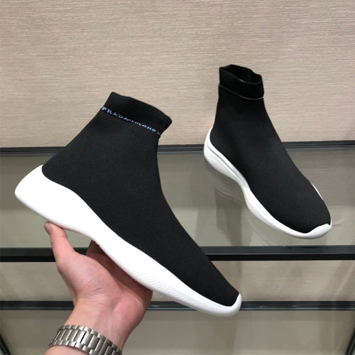 프라다 니트 패브릭 하이탑 스니커즈 F0697 블랙