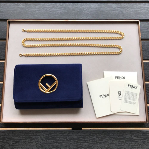 펜디 벨벳 미니 백 8BS012 블루