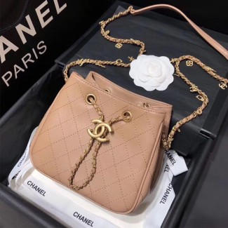 샤넬 뉴시즌 신상 참장식 체인 미니버킷백 AS0829 베이지