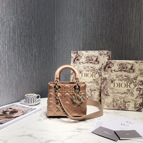 디올 MY ABCDIOR  레이디백  M0538 새틴 브라운