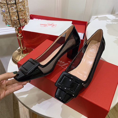 로저비비에 신상 펌프스 RV5451-1 블랙 에나멜