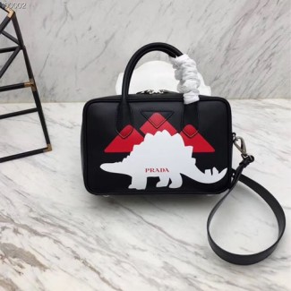 프라다 스몰 레더 토트 백 1BB049 블랙