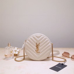 입생로랑 라운드 카메라백 610436 아이보리