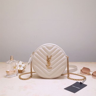 입생로랑 라운드 카메라백 610436 아이보리