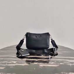 프라다 테수토 멀티 스트랩 호보백 2VH113 사피아노 블랙