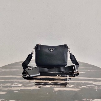 프라다 테수토 멀티 스트랩 호보백 2VH113 사피아노 블랙