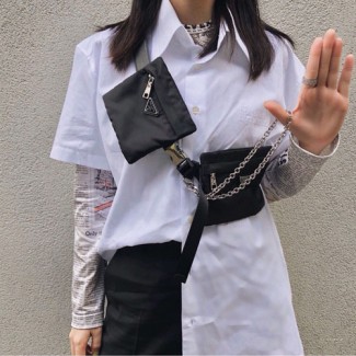 프라다 포코노 삼각로고 벨트백 2CM212