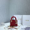 디올  미니 레이디백 M0505 에나멜 버건디 금장