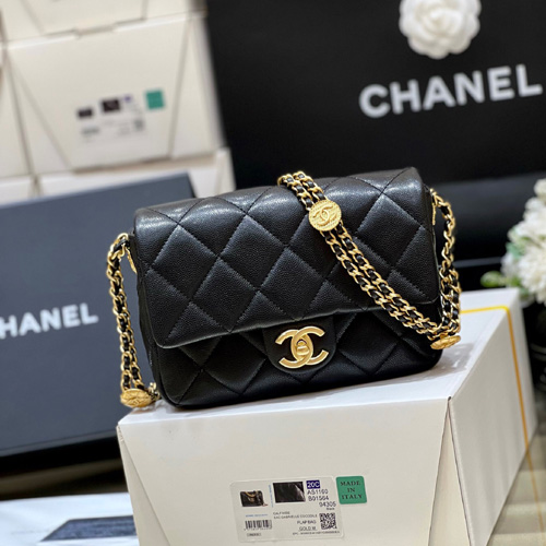 샤넬 22A 스몰 플랩백 AS3369 블랙