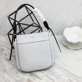 프라다 마르키트 가죽 숄더백 1BC076 화이트