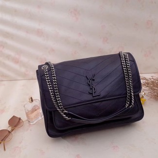 입생로랑 니키 체인 숄더백 498883 네이비