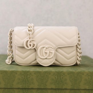 구찌 GG 마몽 벨트백 699757 아이보리