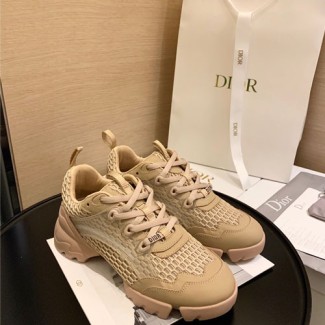 디올 여성용 D-CONNECT 스니커즈 KCK280 누드