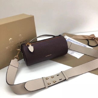 버버리 가죽 더 배럴 백 40766921 자주색