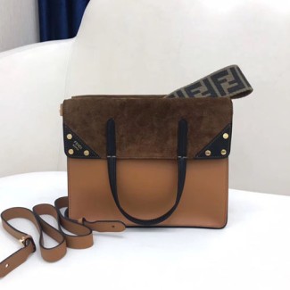 펜디 레귤러 미듐 플립 8BT302A6 브라운